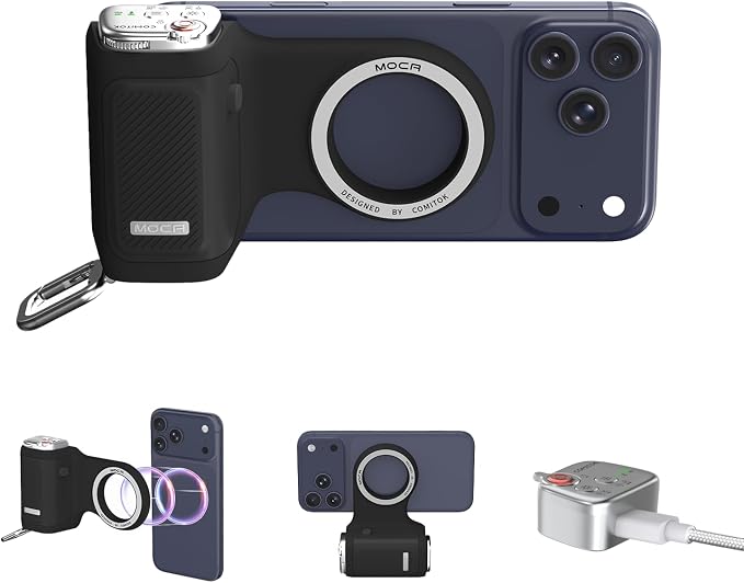 COMITOK Magnetic Camera Grip for iPhone 17 Pro, No App Needed for iOS26 System by COMITOK