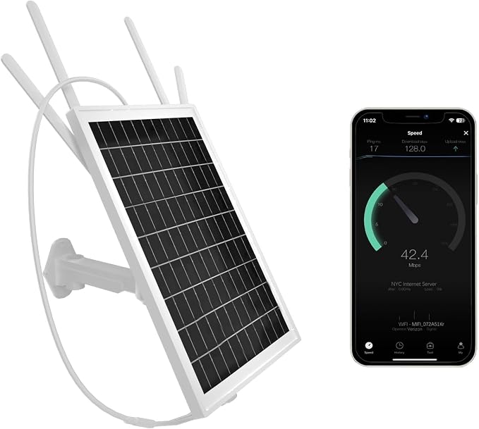 Solar WiFi Extender Outdoor, 15W Solar Powered WiFi Extender Signal Booster by LASTCOW