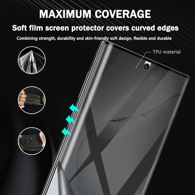 1 Pack for Samsung Galaxy Note 10 Privacy Screen Protector - Image 8