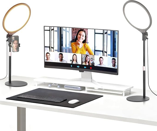 NEEWER Basics 2 Pack 10.5" Desktop LED Ring Light by Neewer