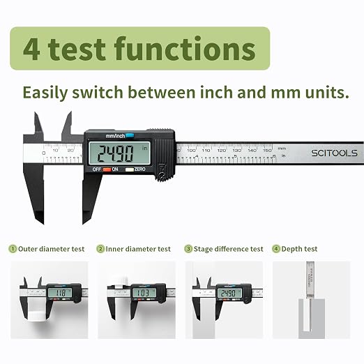 Digital Caliper 0-6" Measuring Tool, Micrometer Caliper - Image 4