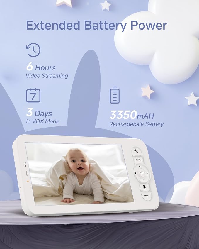 ARENTI Baby Camera Monitor, 2K/3MP WiFi 6, Smartphone App, Super Night Vision - Image 5