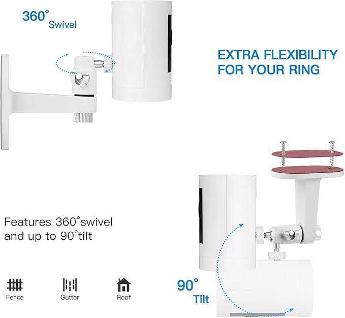 2Pack Adjustable Security Wall Mount Bracket - Image 4
