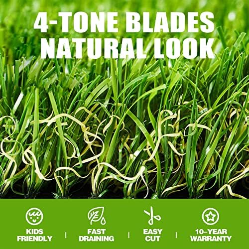 Premium Artificial Grass 13' x 18' Outdoor Rug, 1.38"" Realistic Thick Turf - Image 3
