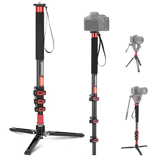 NEEWER 67.7" Camera Monopod Stand, Lightweight Carbon Fiber Travel Tripod by Neewer