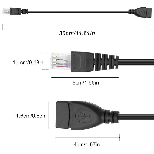 MEIRIYFA USB Female to RJ45 Cable USB to RJ45 Ethernet 8P4C Adapter Network - Image 2