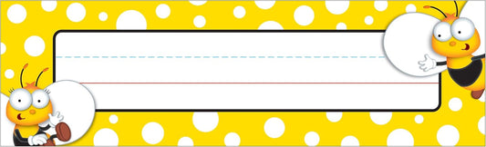 Carson Dellosa 36PC Bumble Bee Name Labels for Kids, Tags for Labeling Classroom, School Supplies, Desk Organizer, and Locker Organization, Teacher Decor