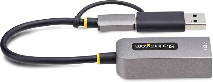 StarTech.com USB-C to Ethernet Adapter w/USB-A Dongle, 10/100/1000Mbps - Image 5