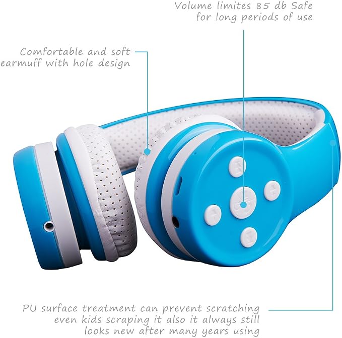 Kids Wireless Headphones, 93dB Volume Limited, Foldable - Image 4