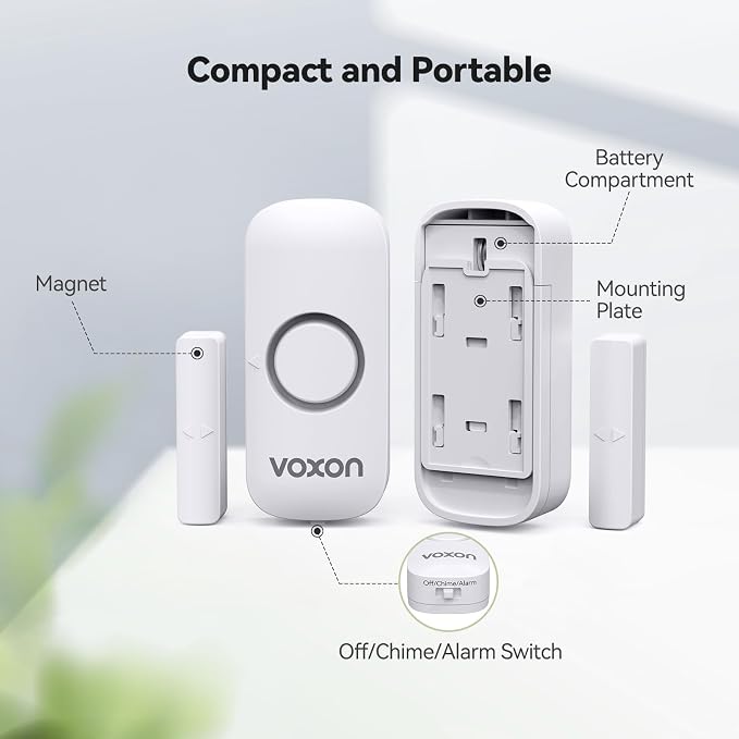 Door Alarms for Kids Safety, VOXON Door Alarm for Home Security Personal - Image 2
