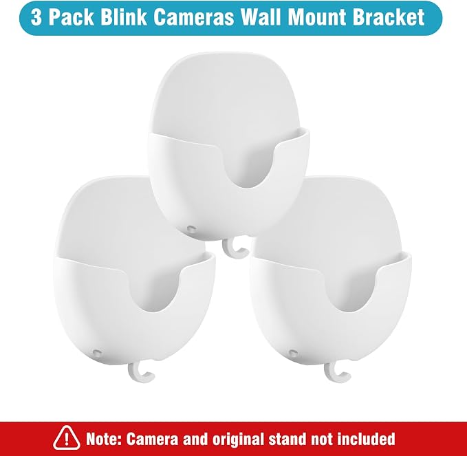 3 Pack Blink Camera No Drill No Screws Wall Mount Bracket - Image 8