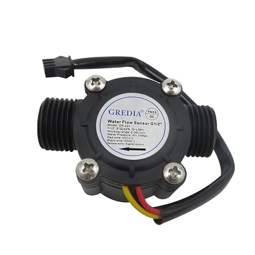 1/2" Water Flow Sensor Food-Grade Switch Hall Effect Flowmeter Fluid Meter - Image 3