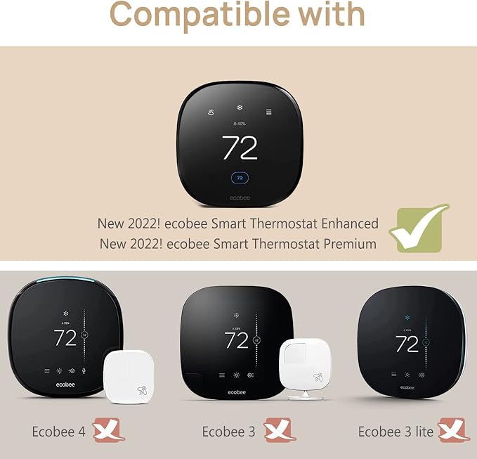 CaseBot Wall Plate for 2022 Ecobee Smart Thermostat Premium & 2022 Ecobee Smart - Image 2
