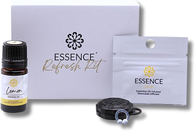 Essence Wearable Aromatherapy Nasal Diffuser – Lemon Essential Oil Nose Ring by Essence