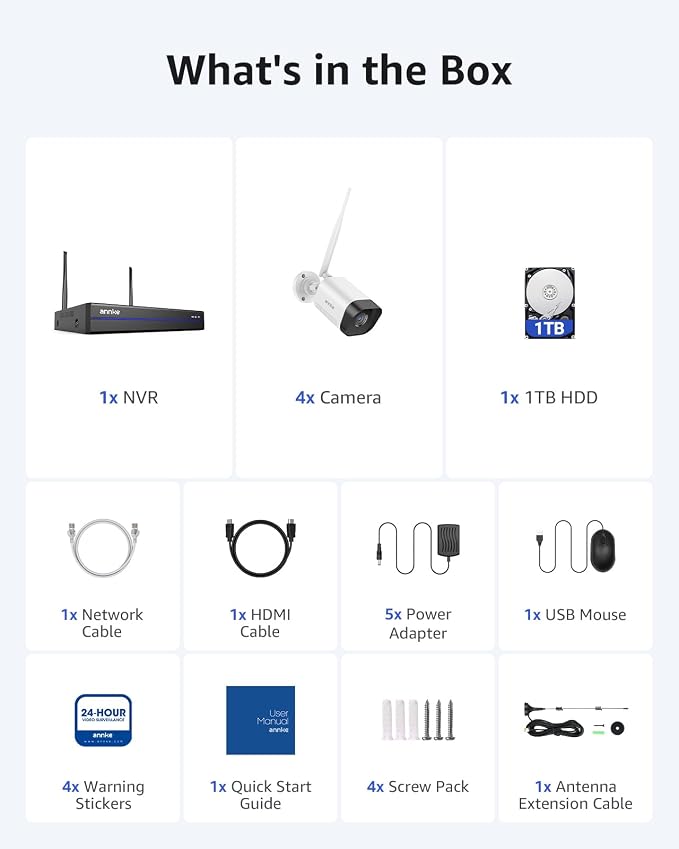 ANNKE Wireless Camera System, 16CH Expandable 4K Security NVR, 2-Way Audio - Image 9
