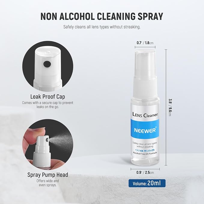 NEEWER 16 in 1 Camera Lens Cleaning Kit, Brush + Air Blower + Cleaning Swab - Image 4