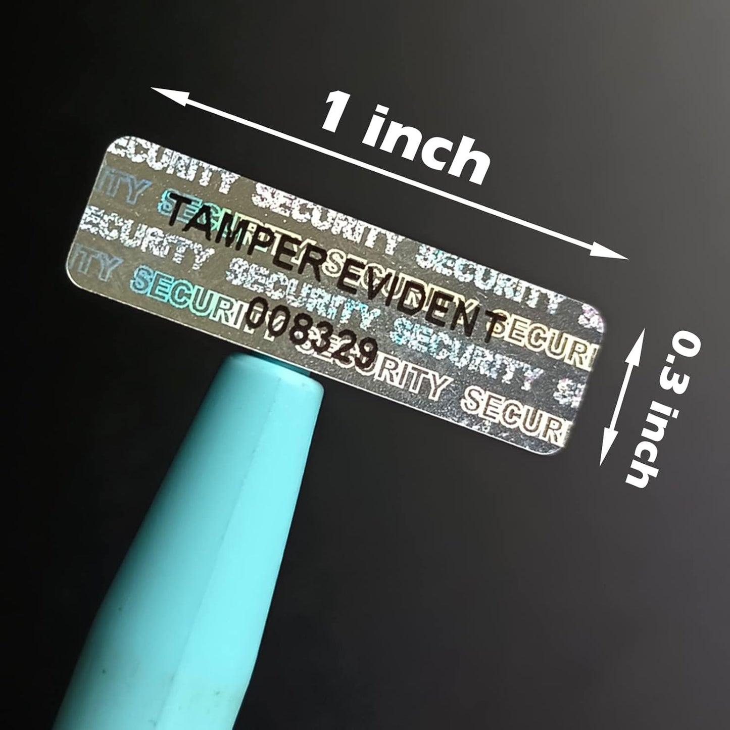 580pcs Hologram Tamper evident Stickers with Unique Serial Number Security Genuine Warranty Seal Labels Tamper Proof Stickers(Silver,1 inch x 0.3 inch,GQYH)