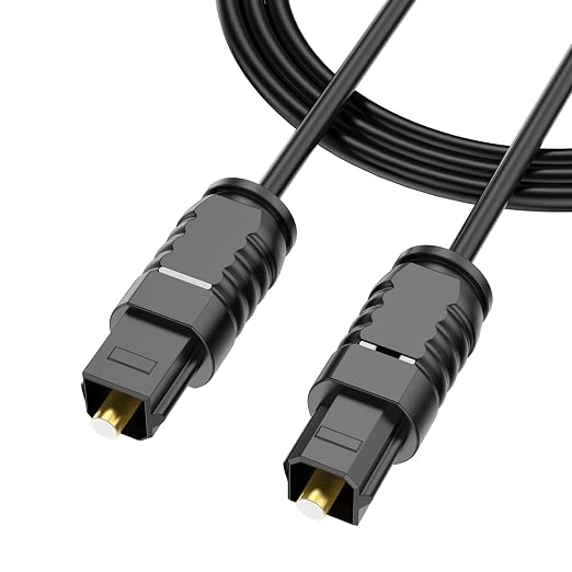 Digital Optical Audio Cable 6 feet, Fiber Optic Cable Ultra-Thin Cord, SPDIF by DteeDckDirect