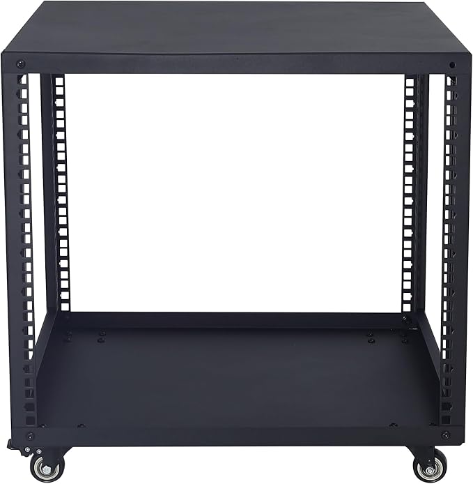 SC02 9U 19" Open Frame Network Server AV Gear Equipment Rack Mobile Storage - Image 8