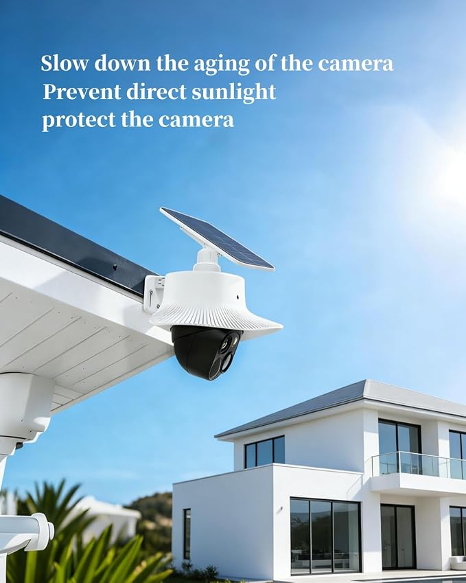 Outdoor Rain Cover for Solar Security Cameras, Compatible - Image 2