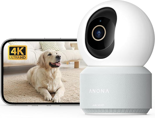 Anona Pano 4K UHD Indoor Camera, Pet/Dog/Baby Security Camera by Anona