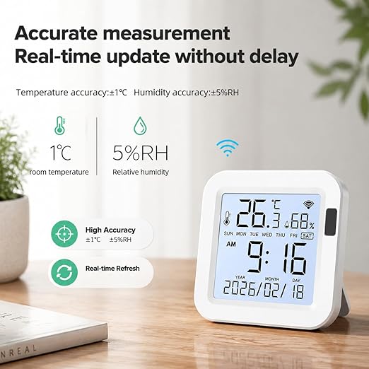 WiFi Temperature Humidity Monitor: Upgraded Smart Temperature and Humidity - Image 4