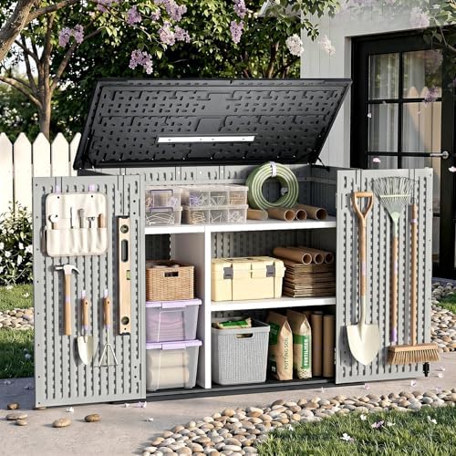 Outdoor Storage Shed Resin Waterproof Storage Cabinet - Image 3