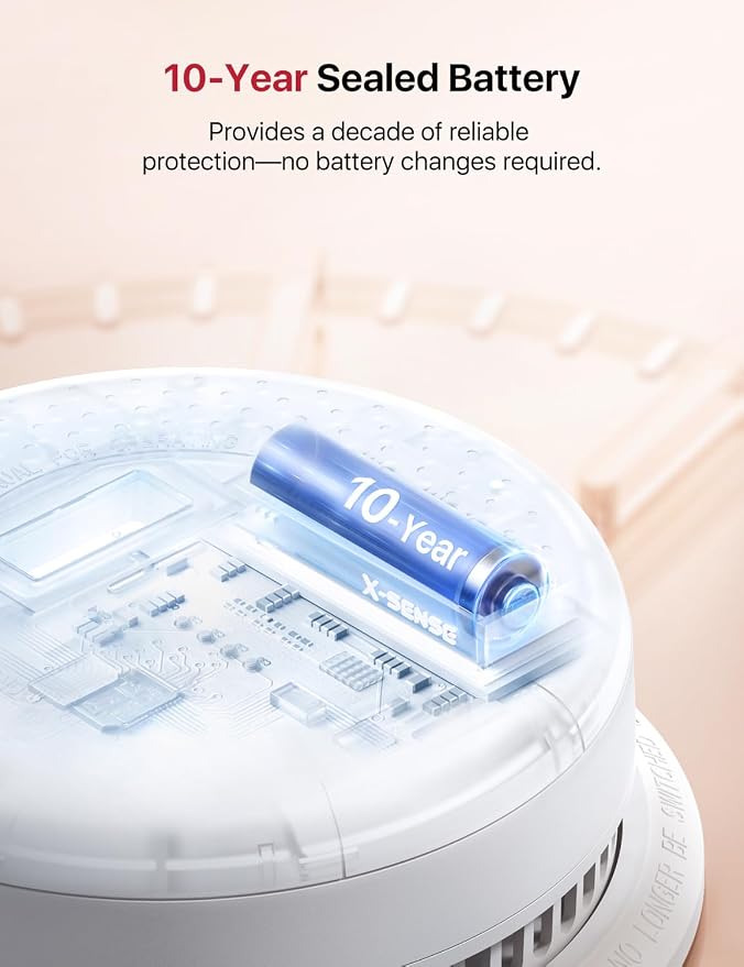 X-Sense Smoke and Carbon Monoxide Detector Combo, Wireless Interconnected - Image 3