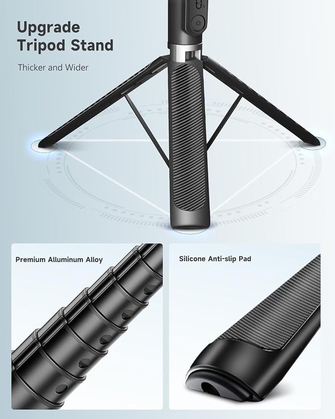 71” Phone Tripod & Selfie Stick, Portable All in One Extendable Cell Phone - Image 2