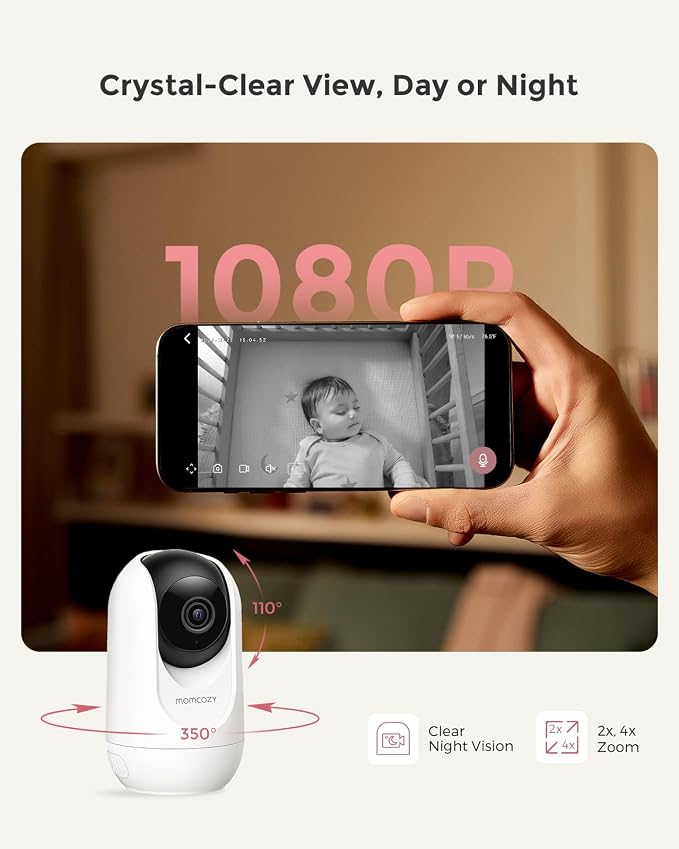 Momcozy Smart WiFi Baby Monitor, APP Control Baby Monitor - Image 6