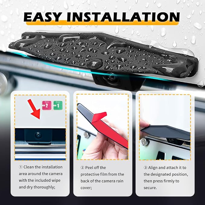 2026 New Rear View Backup Camera Cover, Silicone Backup Camera Rain Shield - Image 6