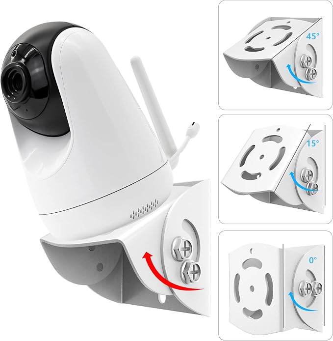 2 Pack-Adjustable Angle Baby Monitor Wall Mount - Image 2