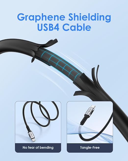 LENTION 4FT USB 4.0 Cable for Thunderbolt 4 240W Fast Charging USB C to USB C - Image 7