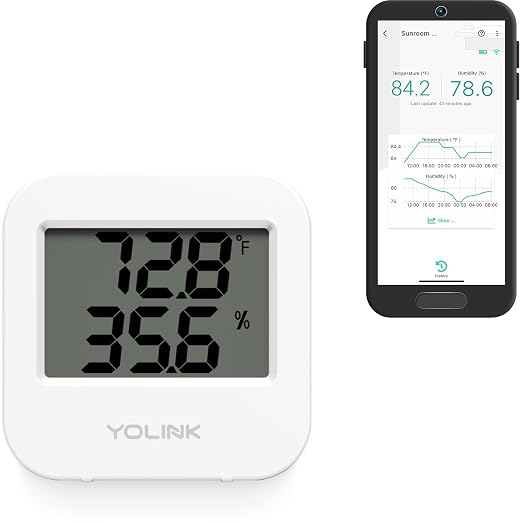 YoLink Smart Wireless Temperature & Humidity Sensor, Wide Temp Range by YoLink