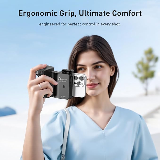 AMAZEAR Shutter Grip for iPhone 17 Pro Max/Android Mobile Phones, DSLR Camera - Image 5
