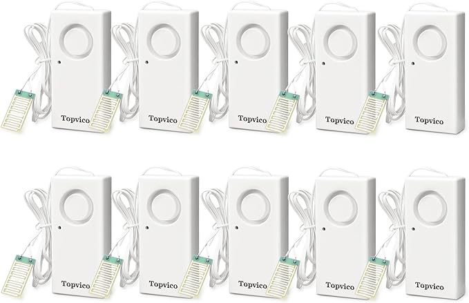 Water Leak Detector Alarm, 120dB Flood Alert by MakeLifeSaferandSmarterEnjoyPeaceofMind