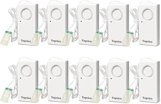 Water Leak Detector Alarm, 120dB Flood Alert by MakeLifeSaferandSmarterEnjoyPeaceofMind