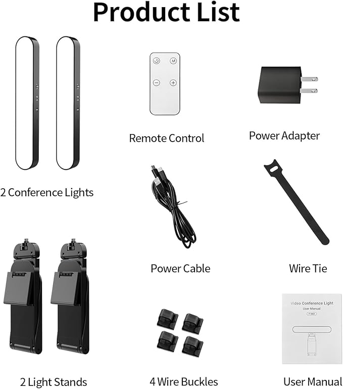 yAyusi Dual-lamp Video Conference Lighting, LED Streaming Light - Image 6