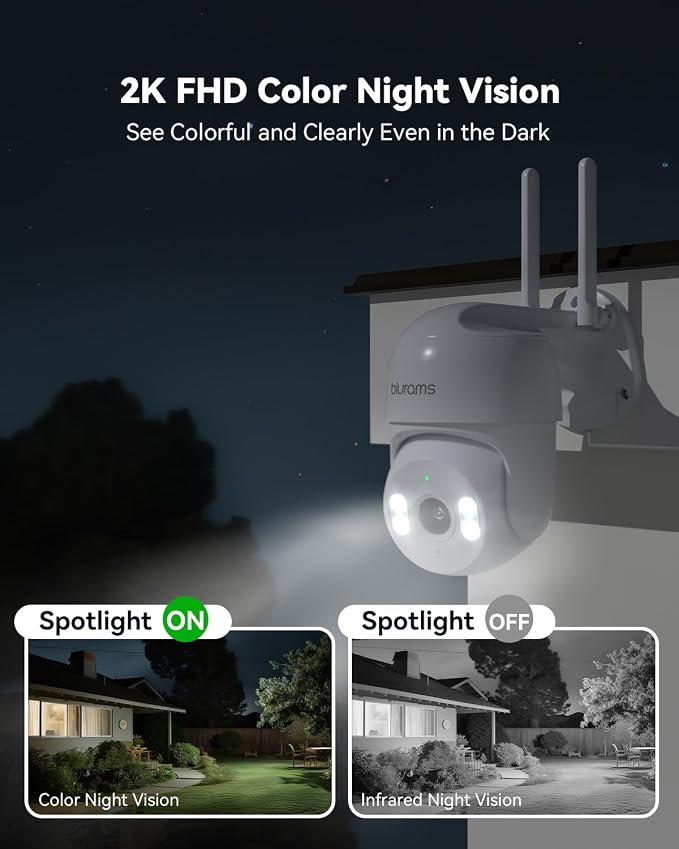blurams 2K Security Camera Outdoor, 360° PTZ Outside Cameras - Image 3