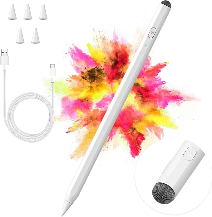 Stylus Pen for iPad, 2 in 1 Active and Capacitive Apple Pen, Fast Charge for - Image 9