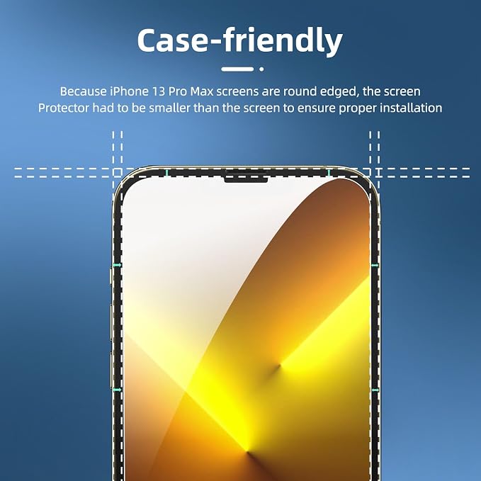 NEW'C 3x for iPhone 13 Pro Max Screen Protector+ 3x Camera Lens Protector - Image 3