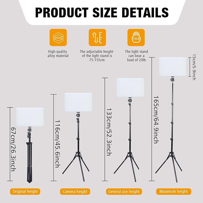 Light for Video Recording, Photography Lighting Kit Studio Lights - Image 4