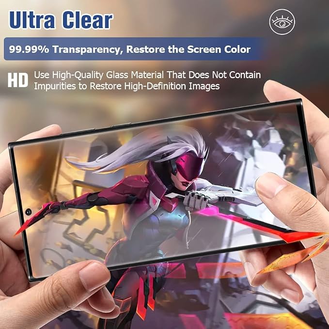 XDesign [2+2 Pack Galaxy S23 Ultra Screen Protector, 9H Tempered Glass Scratch - Image 7