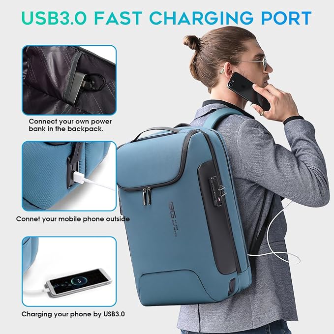 BANGE Anti-Theft Travel Backpack, Waterproof Fashion Work Backpacks, High Tech - Image 5