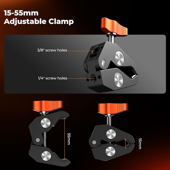 K&F CONCEPT 6" Magic Arm Clamp - Image 5