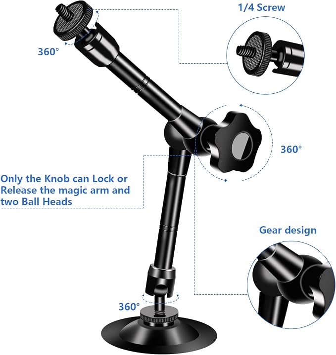 UYODM 2 Pack Articulating Magic Arm Wall Mount Holder Stand Compatible - Image 6