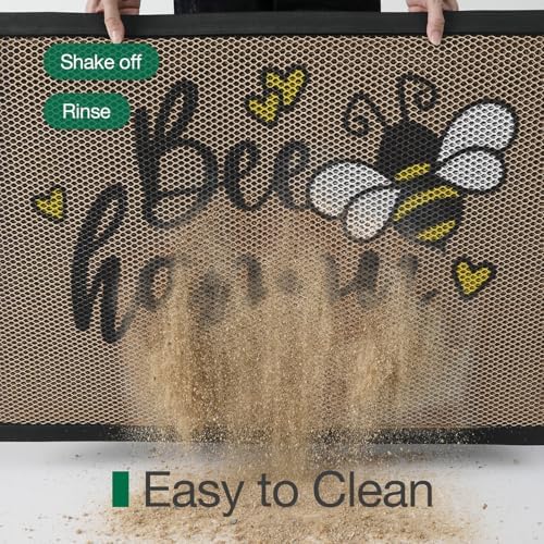 LUMI Outside Welcome Door Mat 32x47, Non-Slip Durable Rubber Easy Clean - Image 5