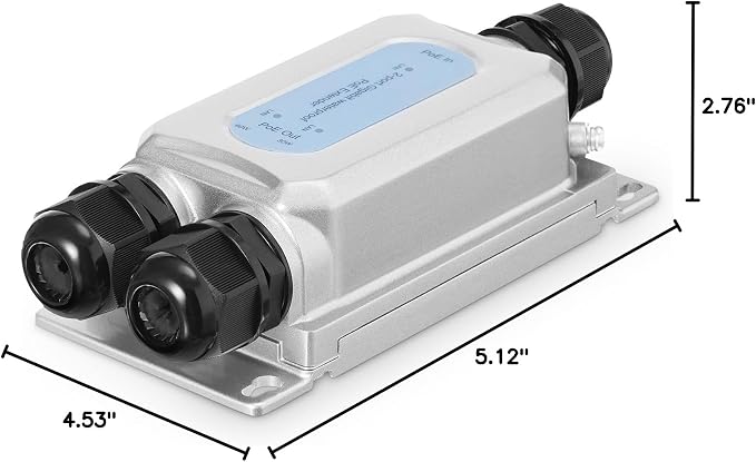 Outdoor IP67 Waterproof Gigabit PoE Passthrough Switch, 1 PoE in 2 PoE Out - Image 8