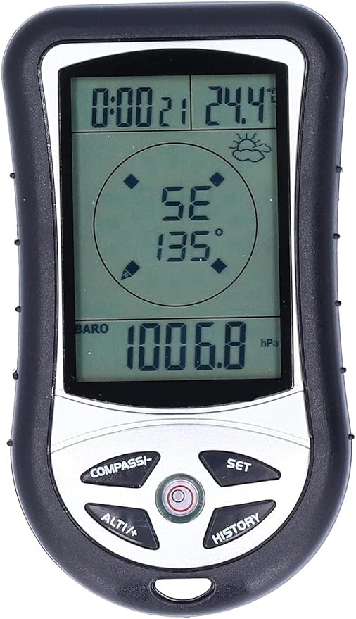 Digital Altimeter, Digital Compass, Hiking Thermometer, Barometer 8 in 1 by Unknown