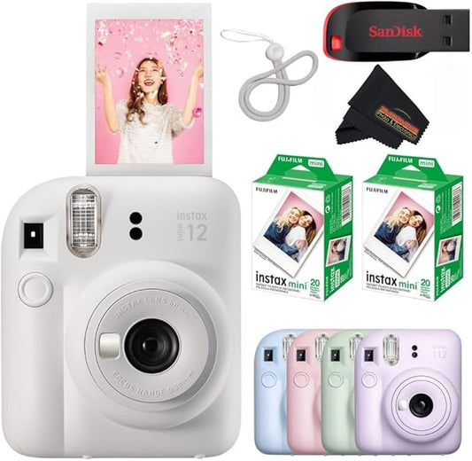 Fujifilm Instax Mini 12 Instant Camera Clay White by FUJIFILM